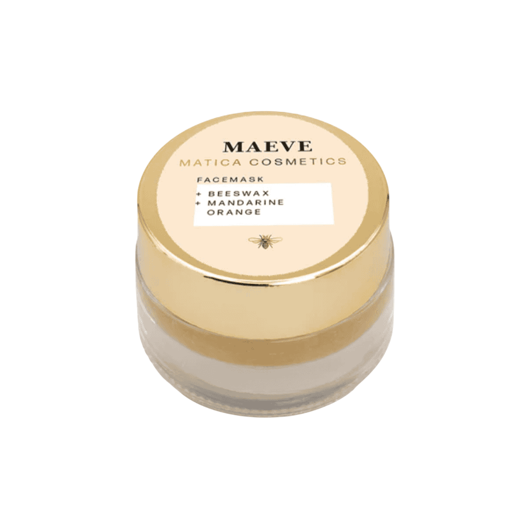 Die MAEVE Gesichtsmaske von Matica Cosmetics reinigt, spendet Feuchtigkeit und verfeinert das Hautbild mit Bienenwachs und Mandarine für eine frische, seidige Haut.