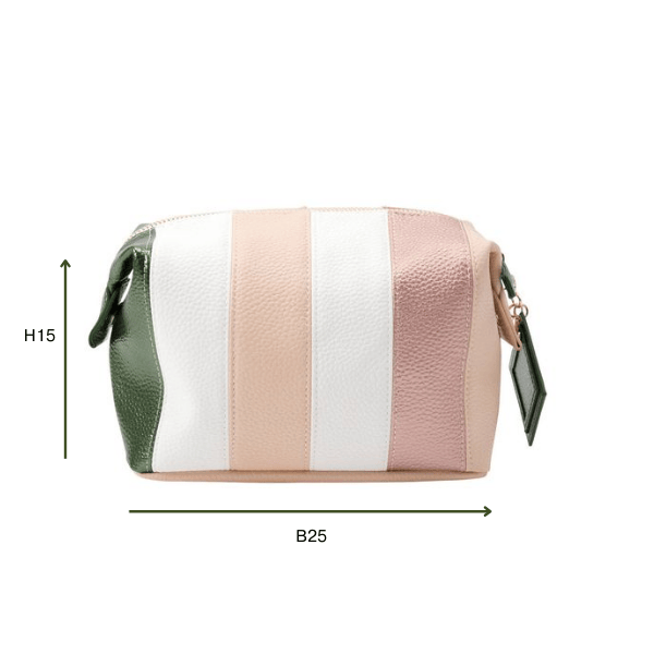 Stylische IPHORIA Kosmetiktasche aus pflegeleichtem Kunstleder – vegan, robust und lederähnlich. Perfekt für unterwegs & deine Beauty-Essentials. B25 cm H 15 cm