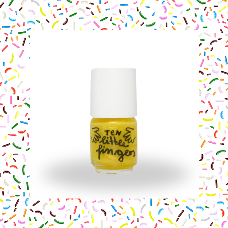 Kindernagellack – Glitzergelb (wasserbasiert & abziehbar)