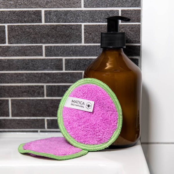 Matica Cosmetics Naturkosmetik aus Hamburgwaschbares Abschmink Make Up Pad Lavendel