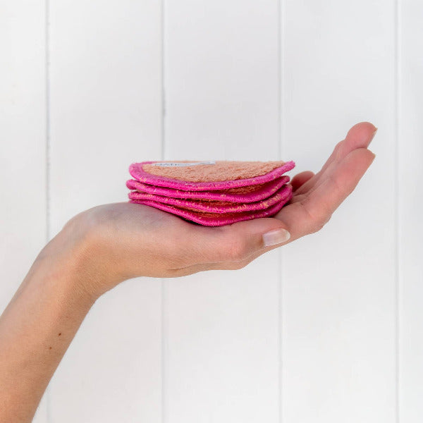 Matica Cosmetics Naturkosmetik aus Hamburg 4er Set Matica Cosmetics Hamburg Make-Up Pads Wiederverwendbar Nachhaltig Pfirsich Rosa