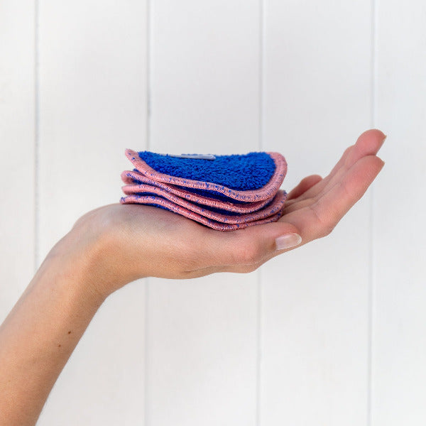 Matica Cosmetics Naturkosmetik aus Hamburg Make-Up Pads 4er Set Blau waschbar