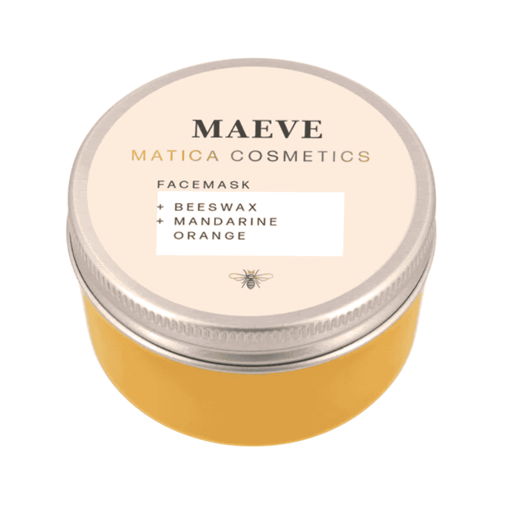 Die Gesichtsmaske MAEVE reinigt sanft, spendet Feuchtigkeit und regeneriert mit Bienenwachs und Mandarine – für eine seidige, jugendliche Haut.