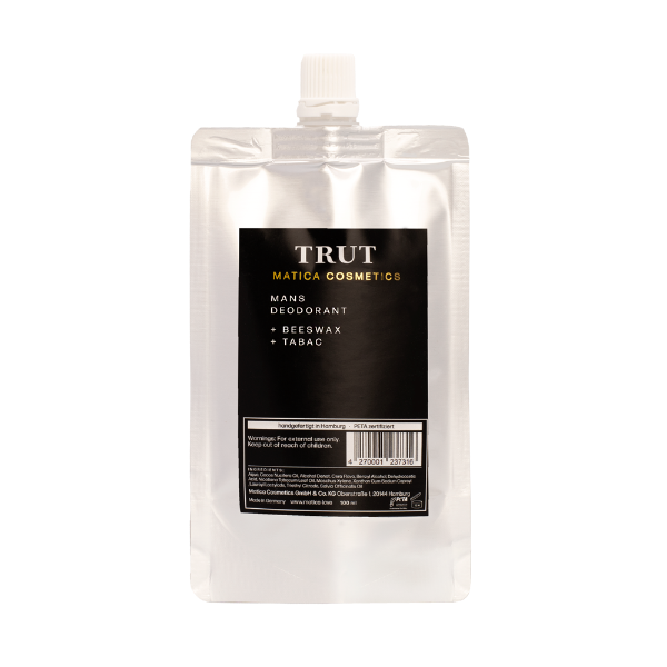 Matica Cosmetics Naturkosmetik aus Hamburg Deodorant Nachfüllpackung Trut Tabac Bienenwachs Nachhaltig 