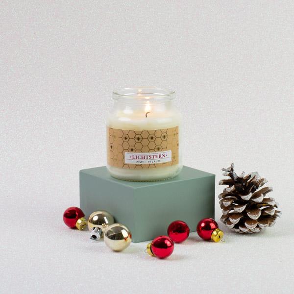 Duftkerze Zimtpflaume Stella Lichtstern Matica Cosmetics