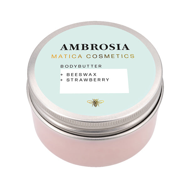 Matica Cosmetics Naturkosmetik aus Hamburg Bodybutter Ambrosia Stawberry Beewax