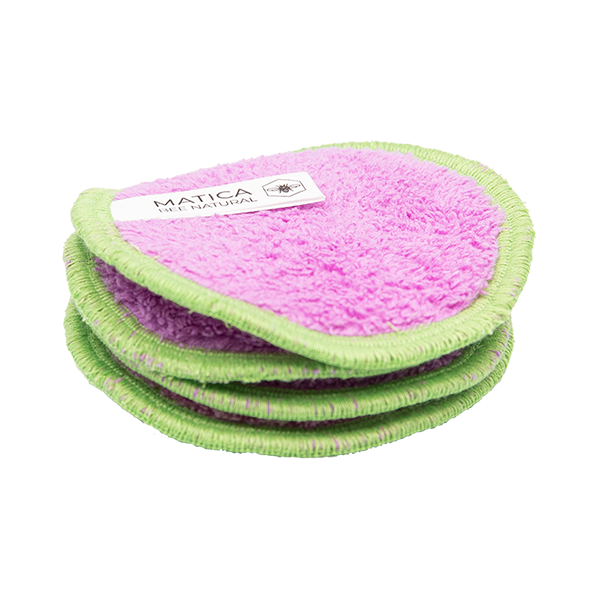 Matica Cosmetics Naturkosmetik aus Hamburg Wiederverwendbare Pads Rosa Grün Nachhaltig 