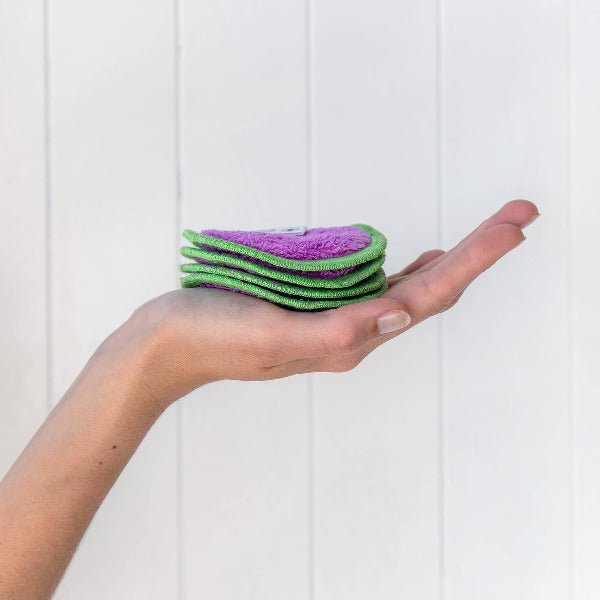 Matica Cosmetics Naturkosmetik aus Hamburg 4er Set Matica Cosmetics wiederverwendbare Make-Up Pads Lavendel Grün Hamburg Nachhaltig